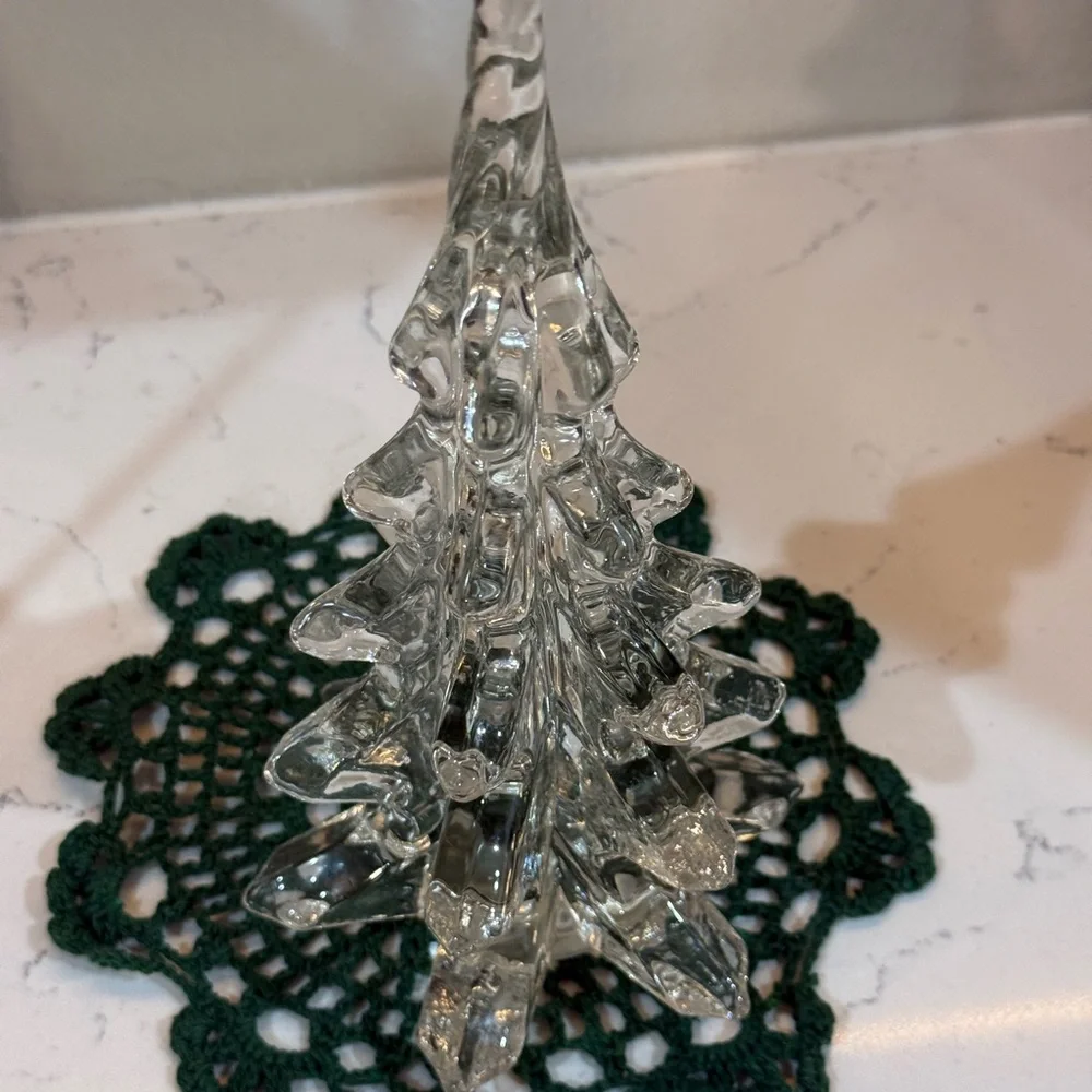Clear Glass Christmas Tree Holiday Decor - Brand Unmarked - Picture 2 of 3
